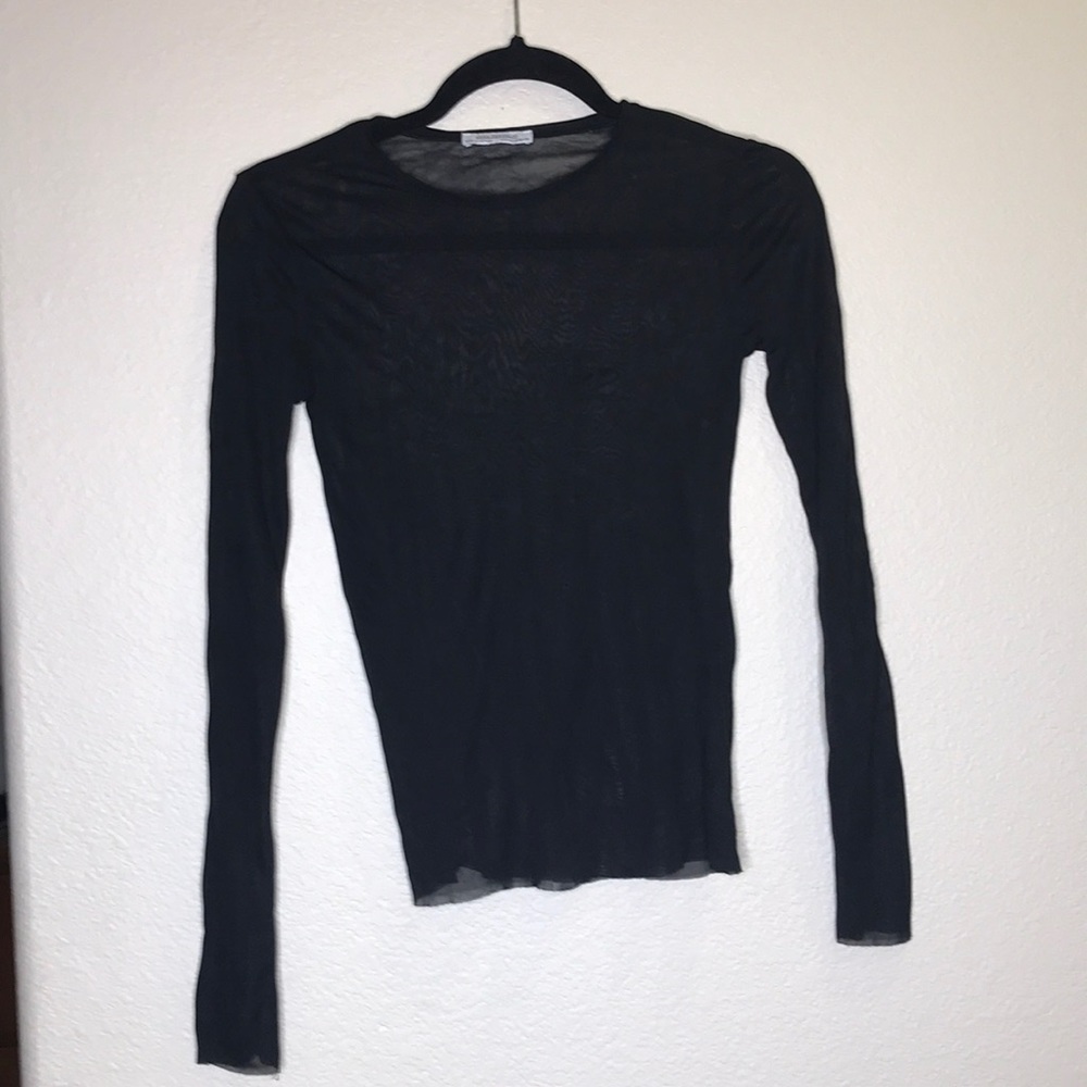 Black see-through shirt